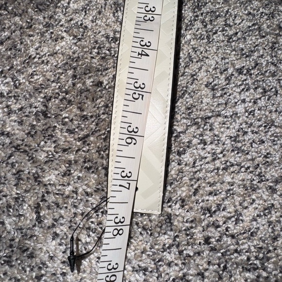 Fendi White FF Embossed Leather Belt Strap NWT | Made in Italy | 38” - Picture 8 of 12